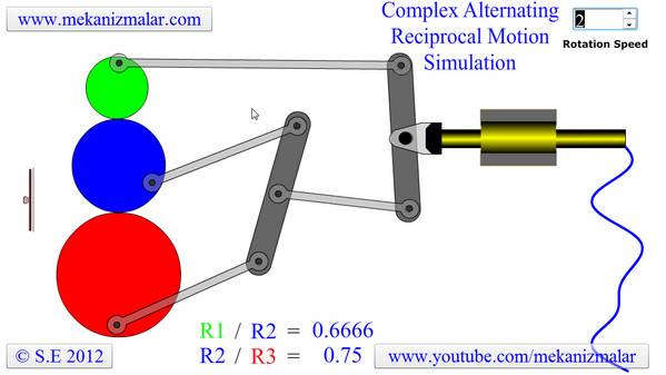 Complex Alternating Reciprocal Motion Simulation